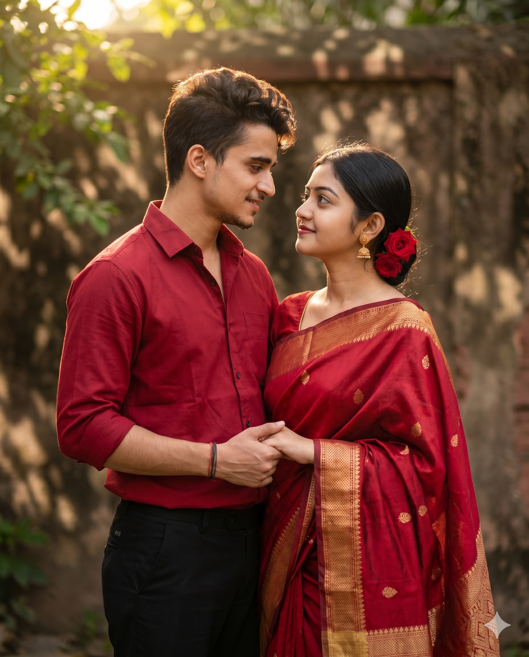 Romantic Red on Red Portrait